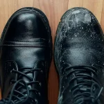 black shoe cleaning